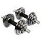 Home Chrome Dumbbell Set 20kg Round Barbell Gymnasium Exercise muscle